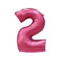 Palloncino numero 2 Satin velvet Melograno super shape 40" (101cm) in mylar, 1pz.