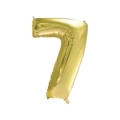 Palloncino numero 7 Champagne con valvola super shape 40" (101cm) in mylar, 1pz.