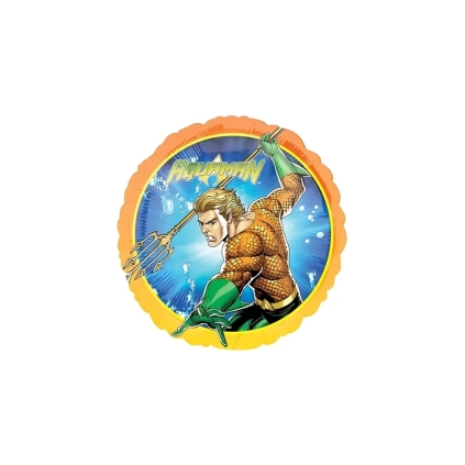 Palloncino Aquaman standard shape 18" (45cm) in mylar, 1pz.