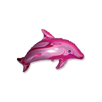 Palloncino Delfino Fucsia super shape 37" (93cm) in mylar, 1pz.
