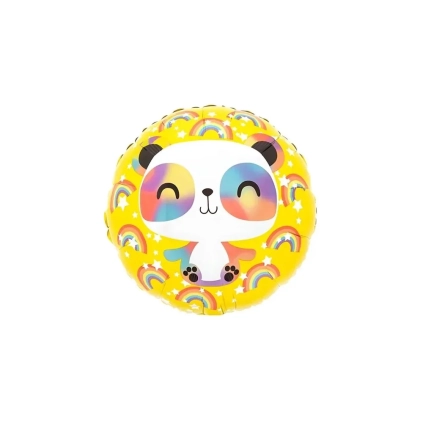Palloncino Panda Gioioso standard shape 18" (45cm) in mylar, 1pz.