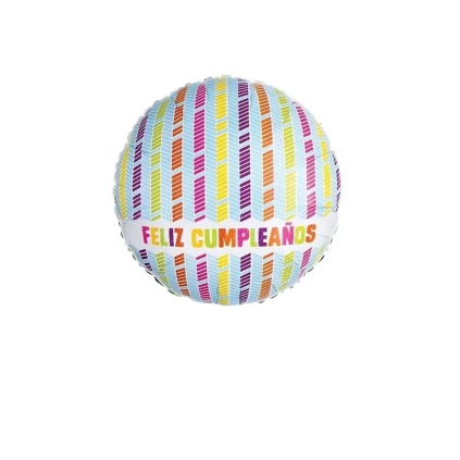 Palloncino Feliz Cumpleanos standard shape 18" (45cm) in mylar, 1pz.