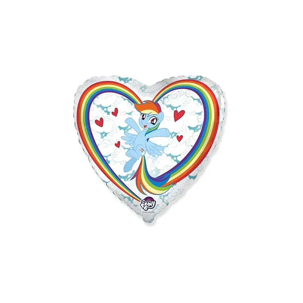 Palloncino My Little Pony Abbracci Nuvole cuore standard shape 18" (45cm) in mylar, 1pz.