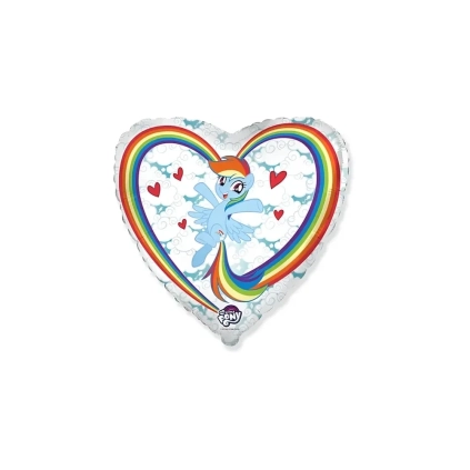 Palloncino My Little Pony Abbracci Nuvole cuore standard shape 18" (45cm) in mylar, 1pz.
