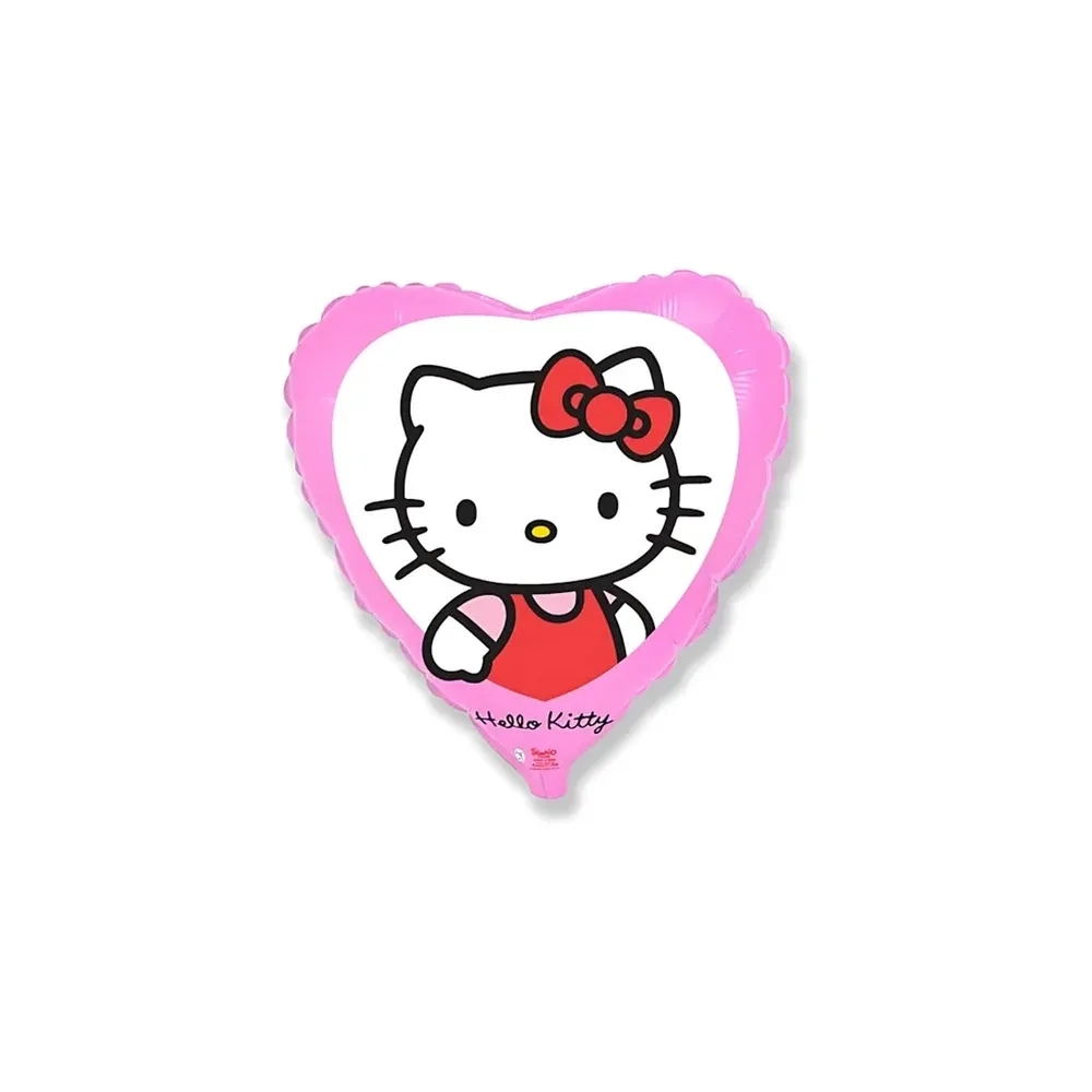 Palloncino Hello Kitty cuore standard shape 18" (45cm) in mylar, 1pz.
