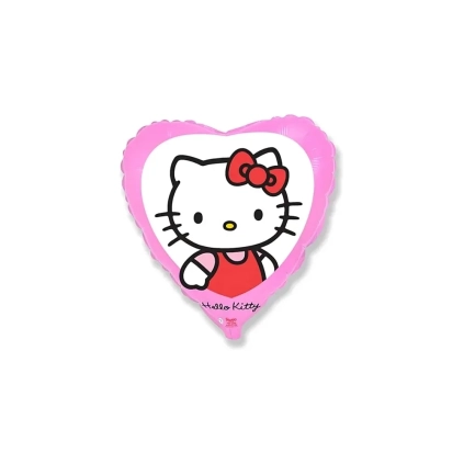 Palloncino Hello Kitty cuore standard shape 18" (45cm) in mylar, 1pz.