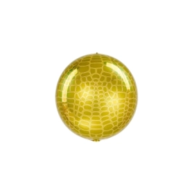 Palloncino sferico ORBZ con stampa pelle di Alligatore orbz 16" (40cm) in mylar, 1pz.