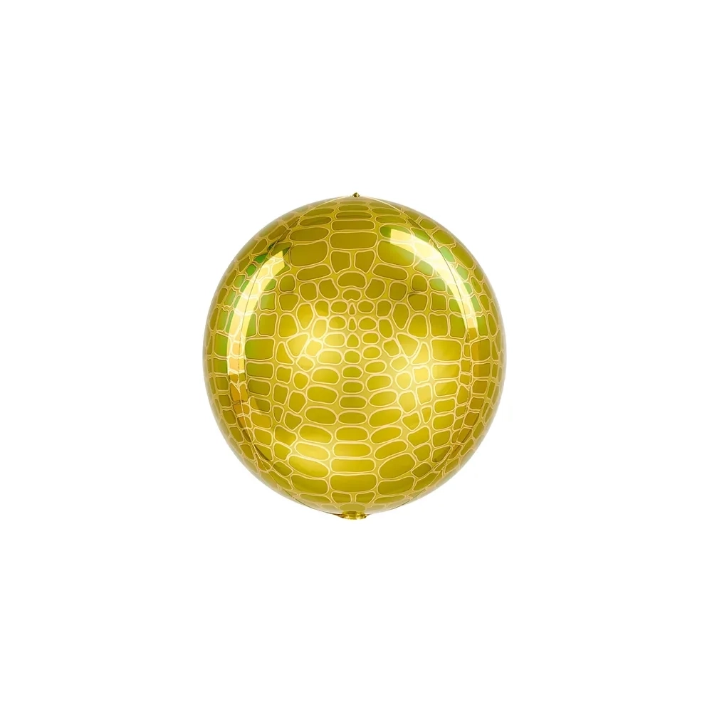 Palloncino sferico ORBZ con stampa pelle di Alligatore orbz 16" (40cm) in mylar, 1pz.
