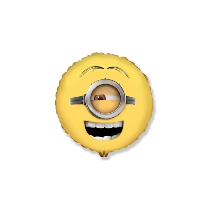 Palloncino Minions Stuart Viso standard shape 18" (45cm) in mylar, 1pz.