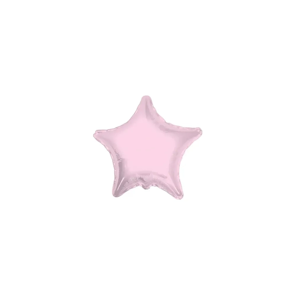 Palloncini Stella Rosa Chiaro mini shape 9" (22cm) in mylar, 5pz.