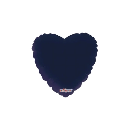 Palloncino Cuore Blu Navy standard shape 18" (45cm) in mylar, 1pz.