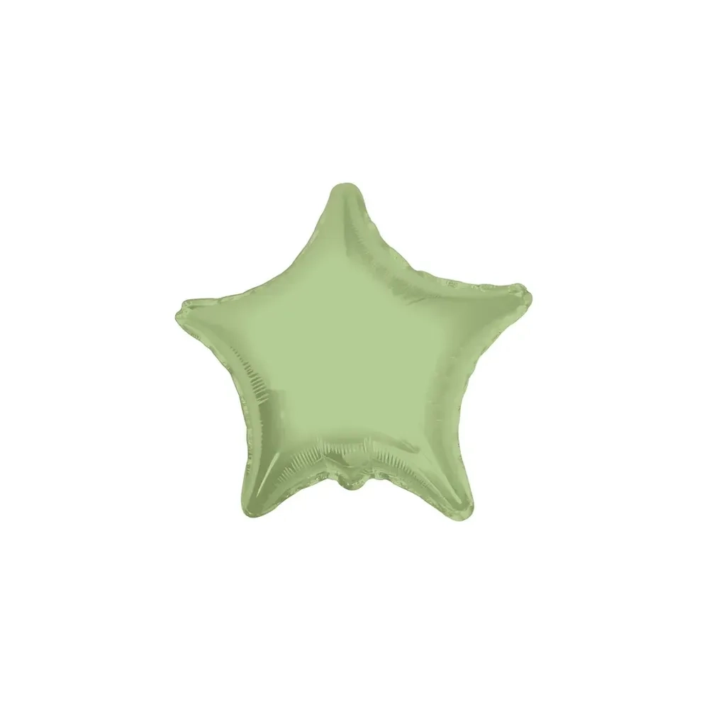 Palloncino Stella Verde Oliva standard shape 18" (45cm) in mylar, 1pz.