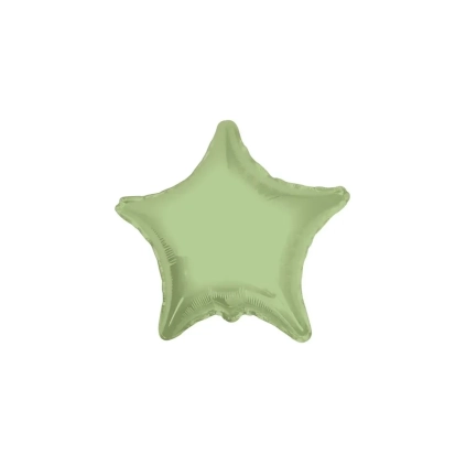 Palloncino Stella Verde Oliva standard shape 18" (45cm) in mylar, 1pz.