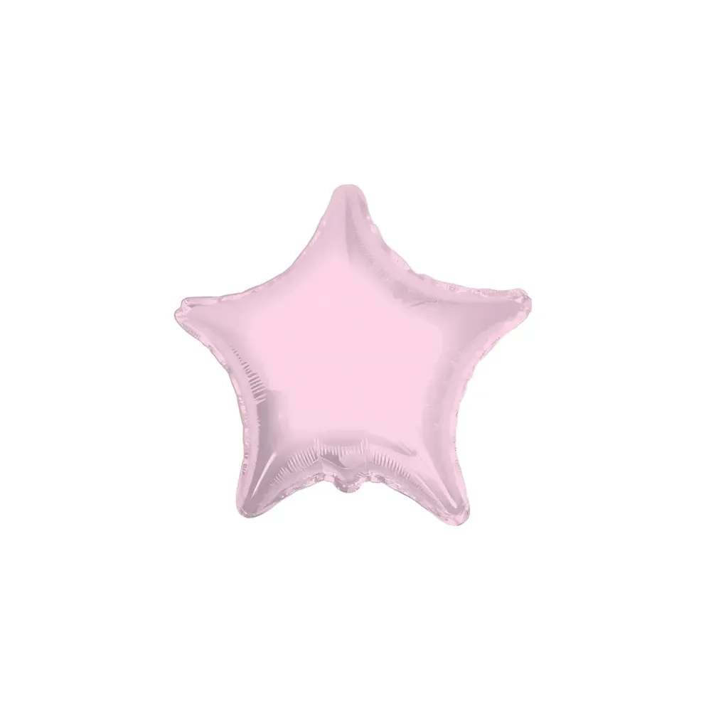 Palloncino Stella Rosa Chiaro standard shape 18" (45cm) in mylar, 1pz.