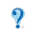 Palloncino Baby Shower Interrogativo super shape 28" (71cm) in mylar, 1pz.