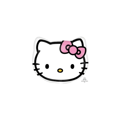 Palloncino testa di Hello Kitty mini shape 15" (38cm) in mylar, 1pz.