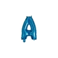 Palloncino Lettera A Blu mini shape 14" (35cm) in mylar, 1pz.
