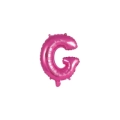 Palloncino Lettera G fucsia mini shape 14" (35cm) in mylar, 1pz.