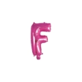 Palloncino Lettera F fucsia mini shape 14" (35cm) in mylar, 1pz.