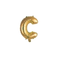 Palloncino Lettera C Oro mini shape 14" (35cm) in mylar, 1pz.