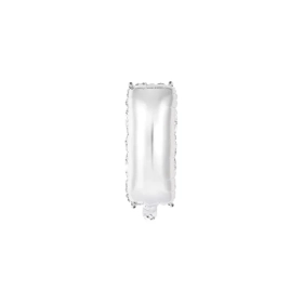 Palloncino Lettera I Argento mini shape 14" (35cm) in mylar, 1pz.