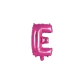 Palloncino Lettera E fucsia mini shape 14" (35cm) in mylar, 1pz.