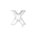 Palloncino Lettera X Argento mini shape 14" (35cm) in mylar, 1pz.