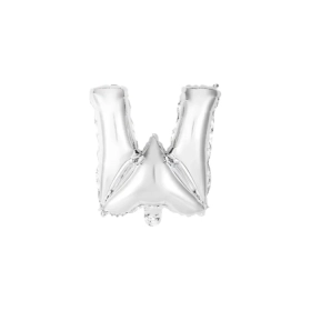 Palloncino Lettera W Argento mini shape 14" (35cm) in mylar, 1pz.