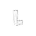 Palloncino Lettera L Argento mini shape 14" (35cm) in mylar, 1pz.