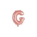 Palloncino Lettera G Rosa Gold mini shape 14" (35cm) in mylar, 1pz.