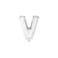 Palloncino Lettera V Argento mini shape 14" (35cm) in mylar, 1pz.