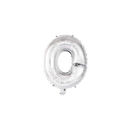 Palloncino Lettera O Argento mini shape 14" (35cm) in mylar, 1pz.
