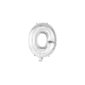 Palloncino Lettera O Argento mini shape 14" (35cm) in mylar, 1pz.