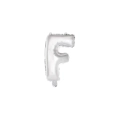 Palloncino Lettera F Argento mini shape 14" (35cm) in mylar, 1pz.