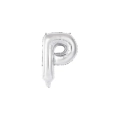 Palloncino Lettera P Argento mini shape 14" (35cm) in mylar, 1pz.