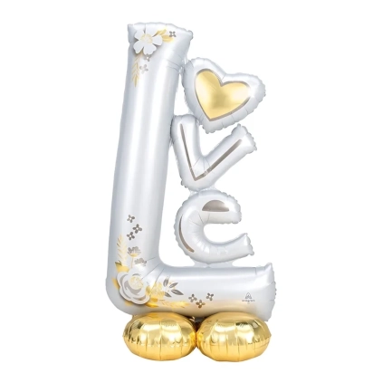 Palloncino Scritta LOVE Matrimonio airloonz 58" (147cm) in mylar, 1pz.