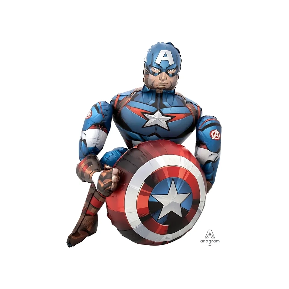 Palloncino Avengers Capitan America airwalker 39" (99cm) in mylar, 1pz.