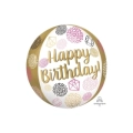 Palloncino Sferico Happy Birthday con diamanti Orbz orbz 32" (81cm), 1pz.