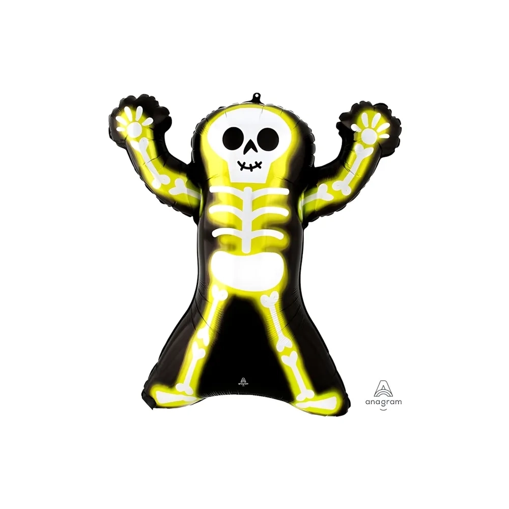 Palloncino Scheletro Neon super shape 30" (76cm) in mylar, 1pz.