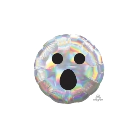 Palloncino Faccia del Fantasma Iridescente standard shape 18" (45cm) in mylar, 1pz.