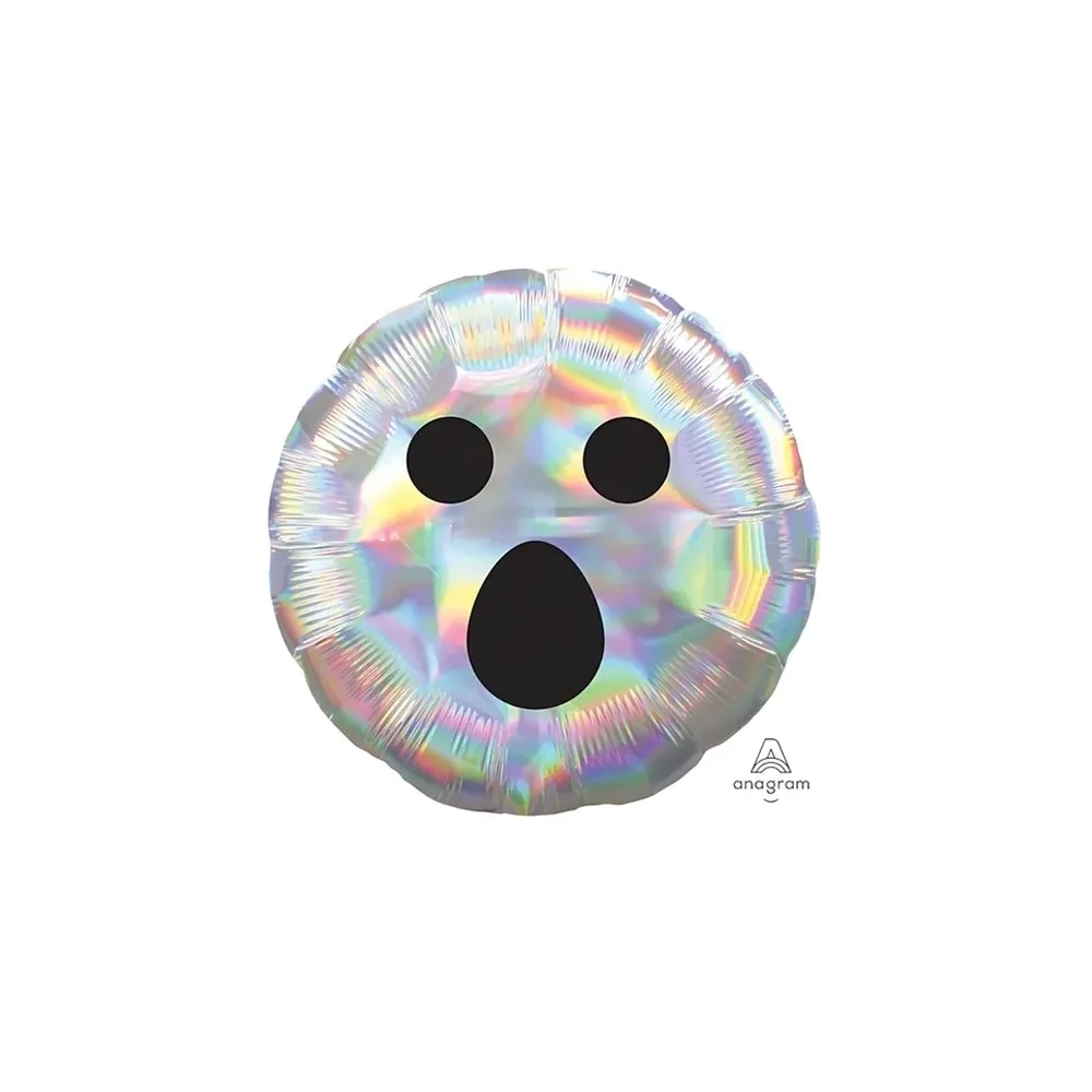 Palloncino Faccia del Fantasma Iridescente standard shape 18" (45cm) in mylar, 1pz.