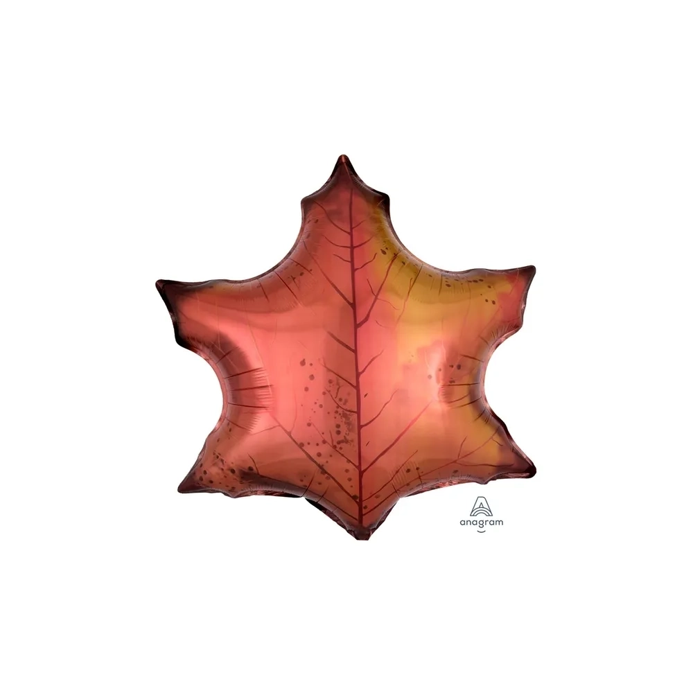 Palloncino Foglia d'Acero super shape 25" (63cm) in mylar, 1pz.
