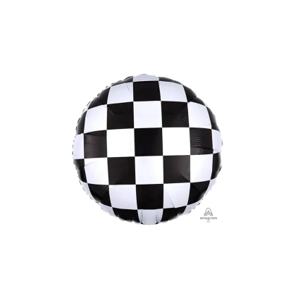 Palloncino a Scacchiera standard shape 18" (45cm) in mylar, 1pz.