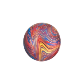 Palloncino sferico Marmorizzato Arcobaleno orbz 16" (40cm) in mylar, 1pz.