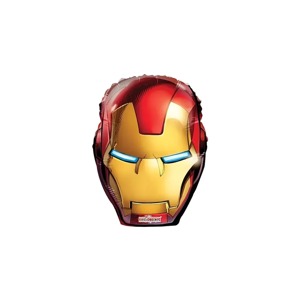 Palloncino maschera Iron Man standard shape 18" (45cm) in mylar, 1pz.