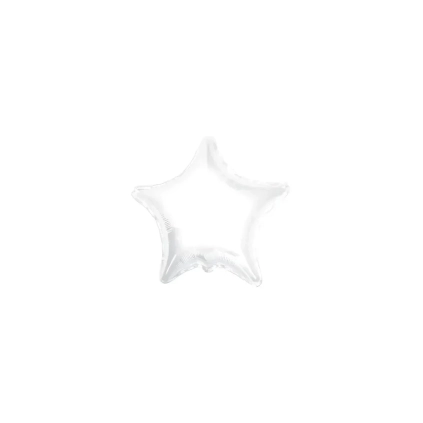 Palloncini Stella Bianco mini shape 9" (22cm) in mylar, 5pz.