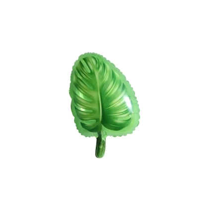 Palloncino Foglia Verde standard shape 18" (45cm) in mylar, 1pz.