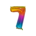 Palloncino numero 7 Multicolor Jelly super shape 34" (86cm) in mylar, 1pz.