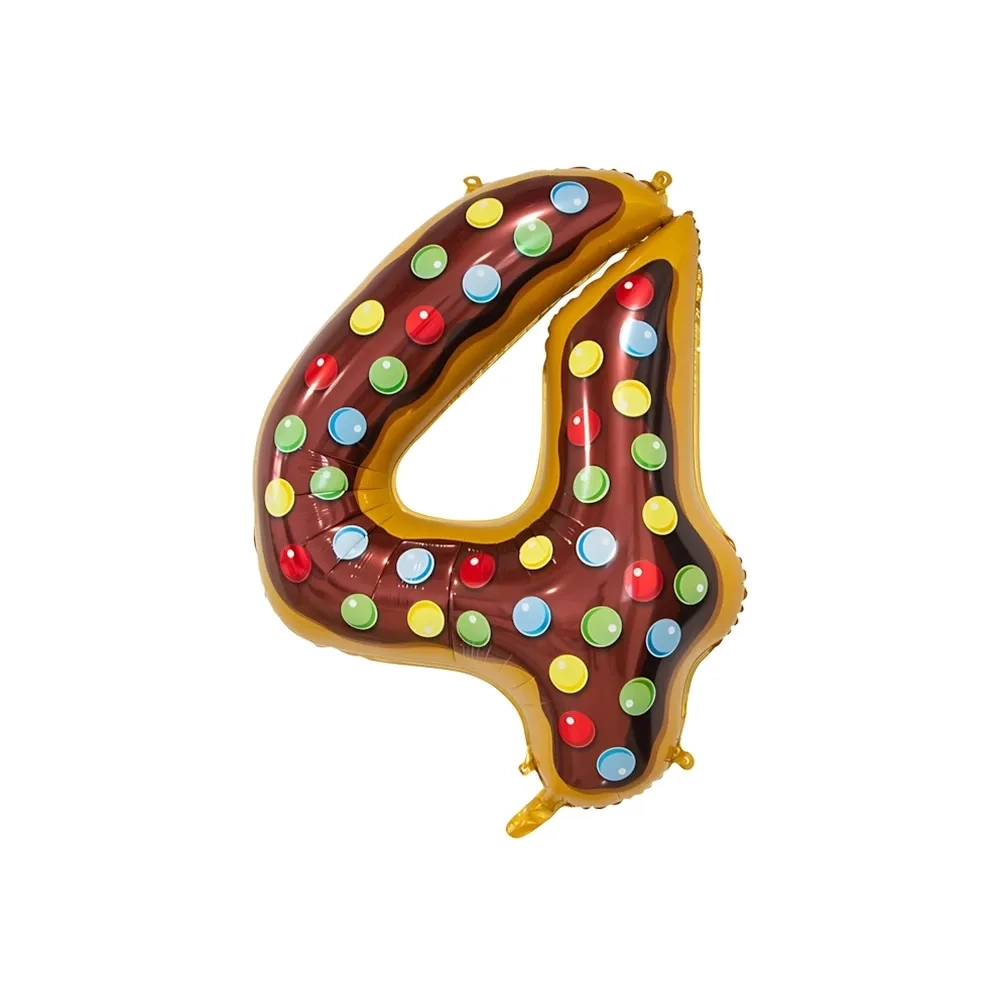 Palloncino numero 4 Candy super shape 34" (86cm) in mylar, 1pz.