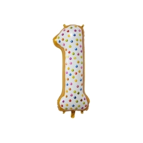 Palloncino numero 1 Candy super shape 34" (86cm) in mylar, 1pz.